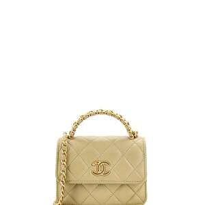 Chanel Woven Top Handle Cc Flap Clutch #239847C38B